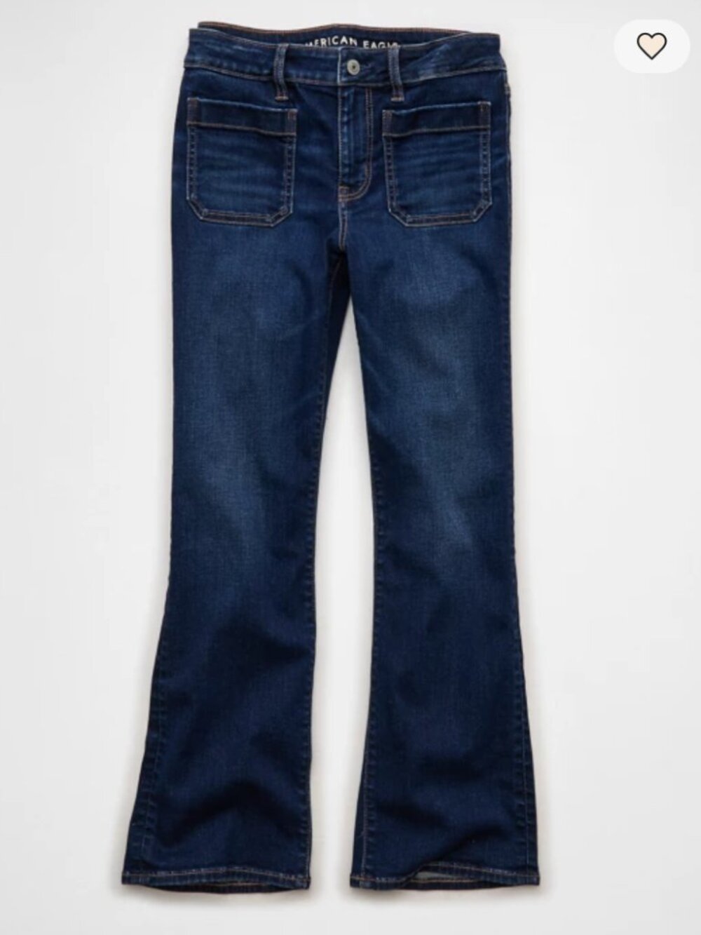 NWT** AE High-Waisted Kick Bootcut Crop Jean
